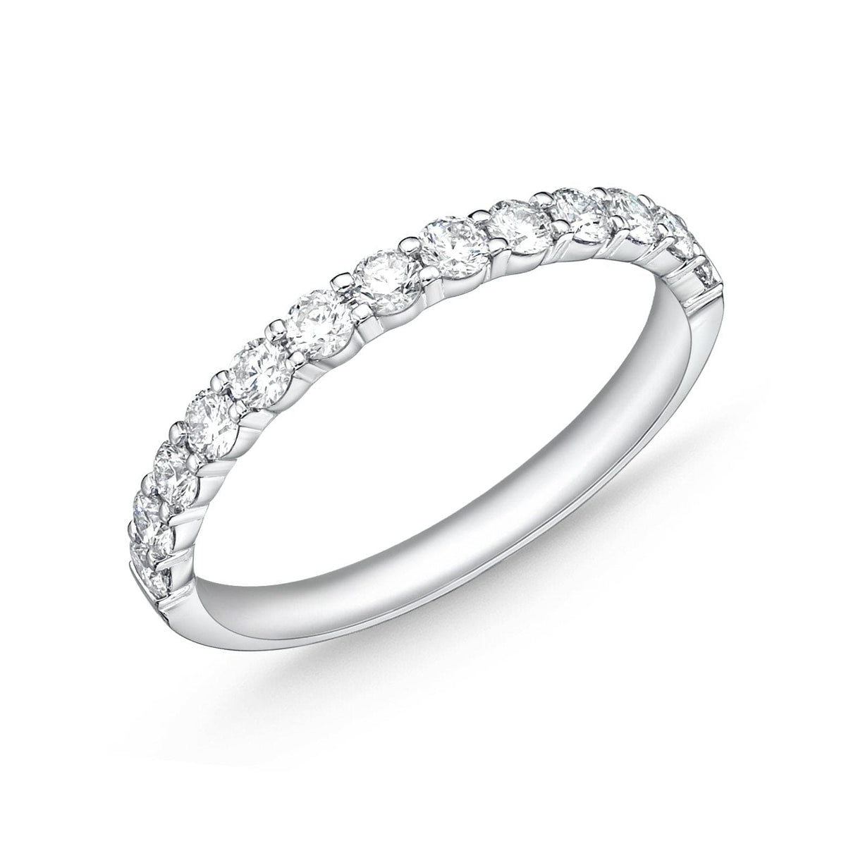 Platinum Petite Prong Diamond Band