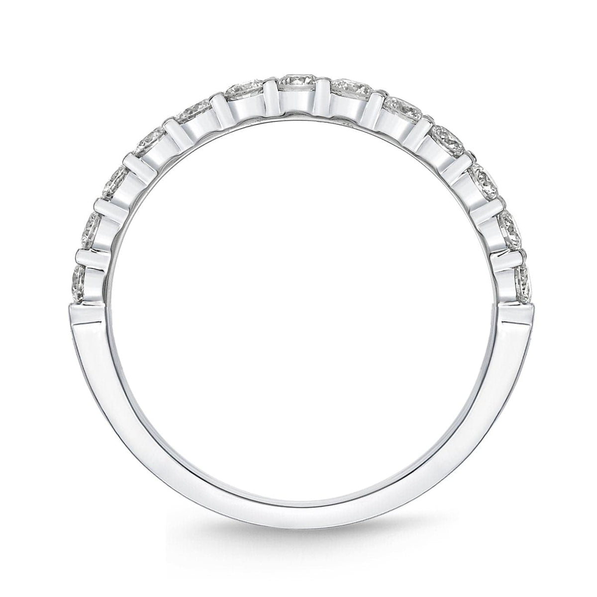 Platinum Petite Prong Diamond Band