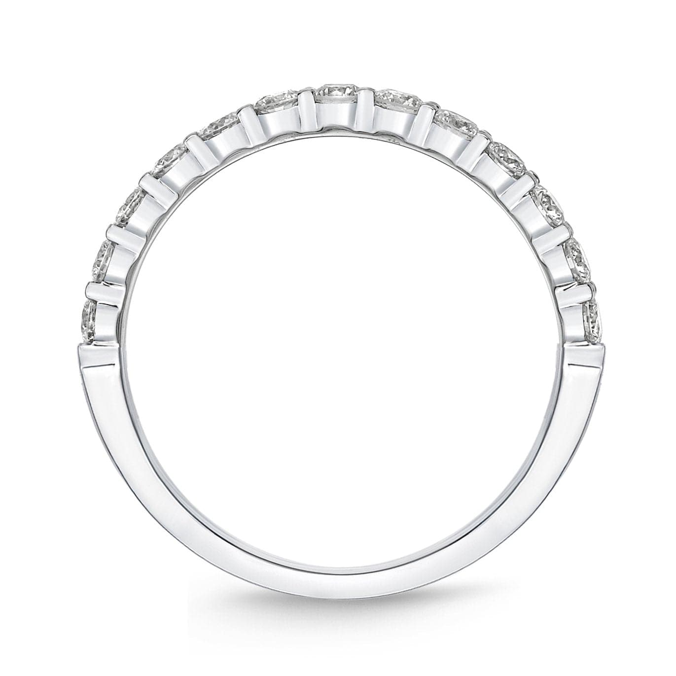 Platinum Petite Prong Diamond Band