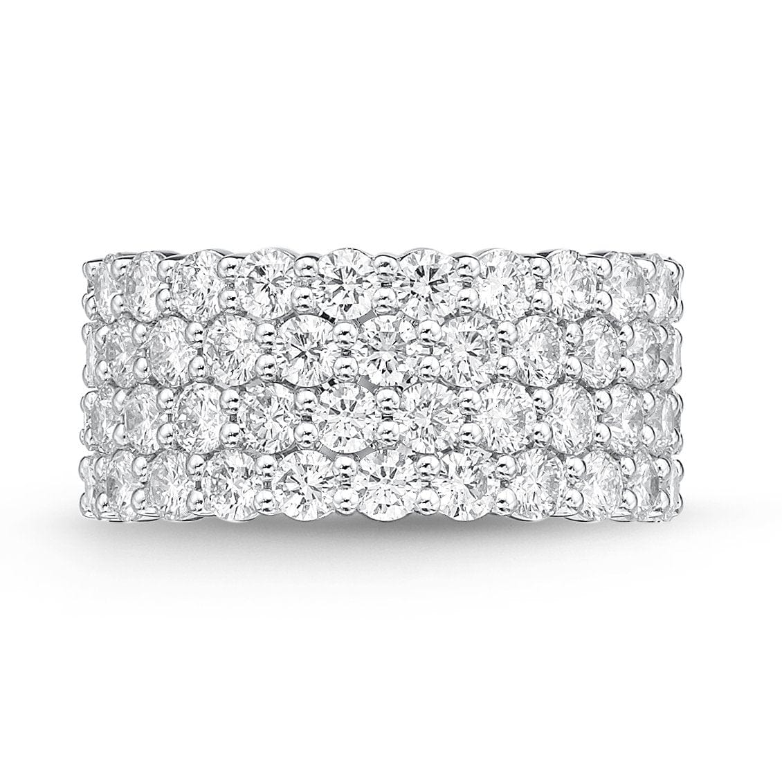 Platinum Paramount 4 Row Diamond Band