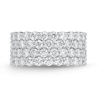 Platinum Paramount 4 Row Diamond Band