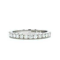18K White Gold Prong Set Halfway Diamond Band