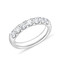 18K White Gold 7 Stone Diamond Wedding Band