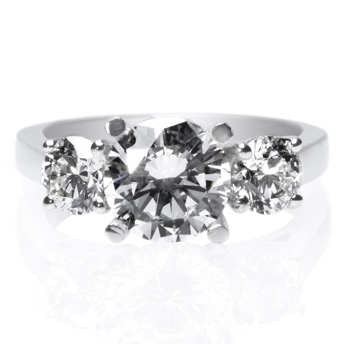 Platinum Three Stone Diamond Engagement Ring