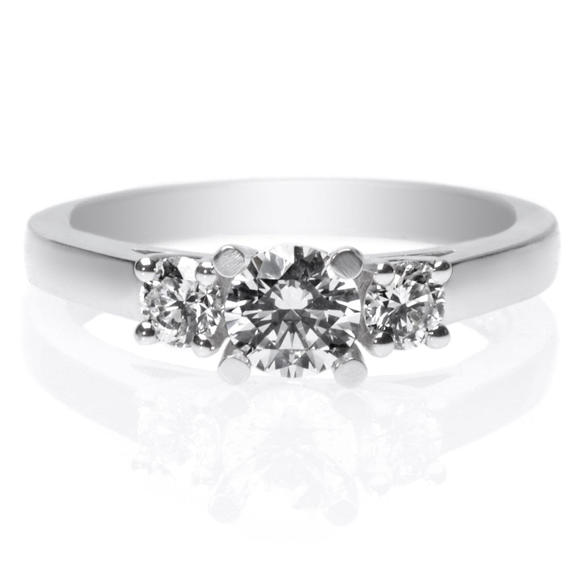 Platinum Three Stone Diamond Engagement Ring