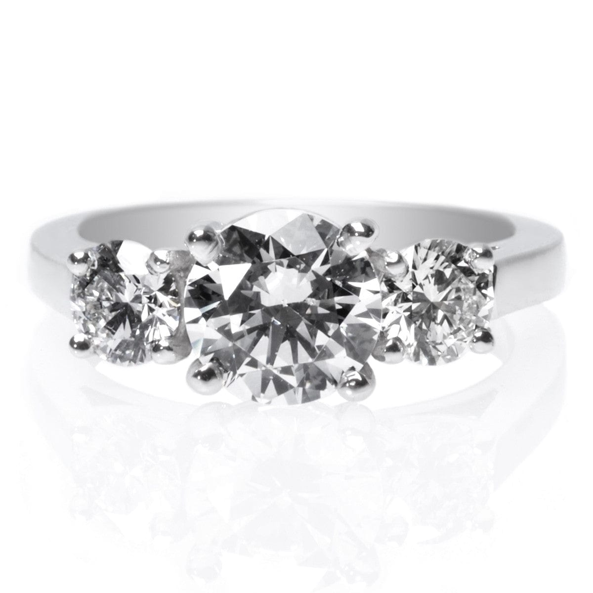 Platinum Three Stone Diamond Engagement Ring