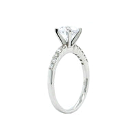 Platinum 4-Prong 10-Stone Engagement Ring Setting