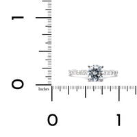 Platinum 4-Prong 10-Stone Engagement Ring Setting