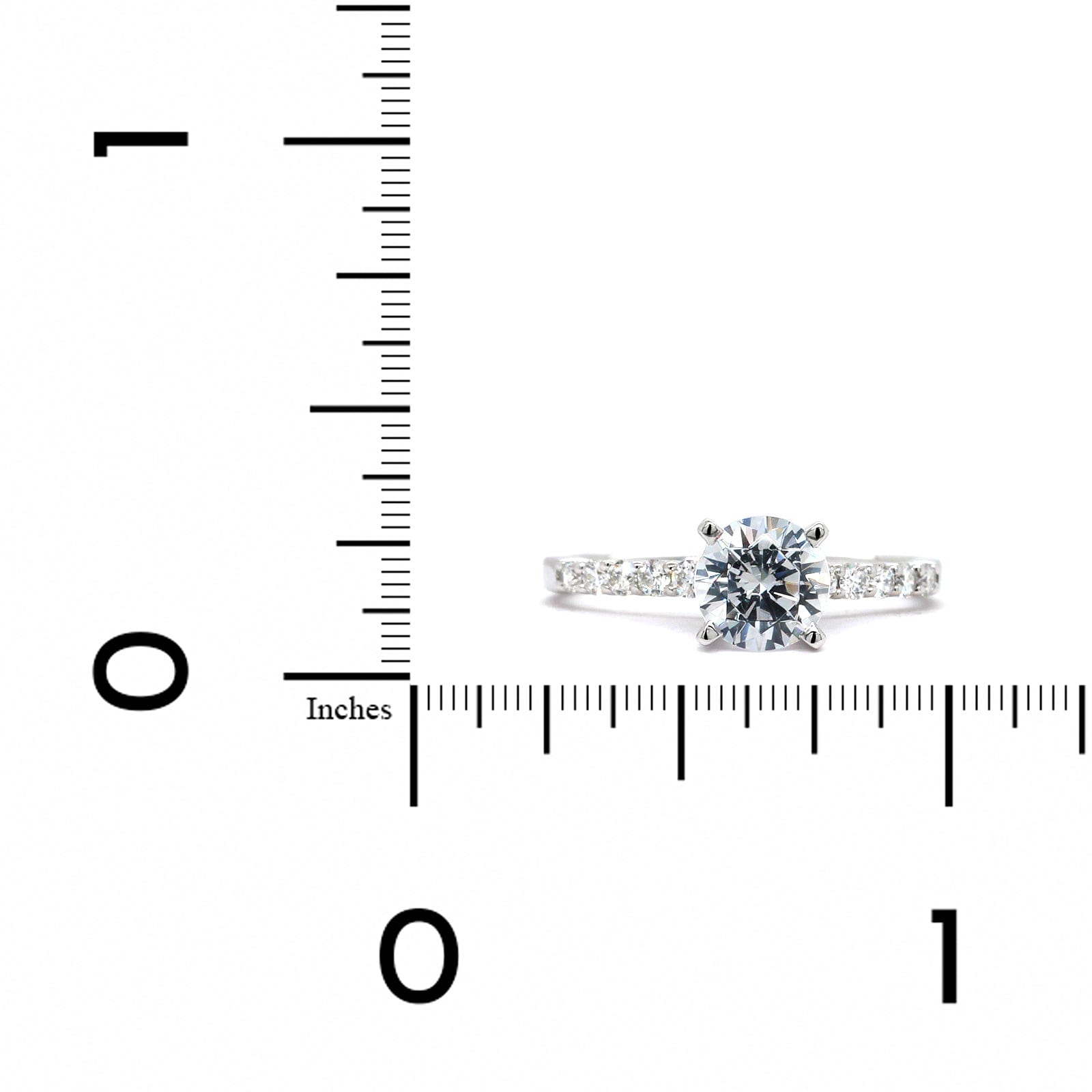 Platinum 4-Prong 10-Stone Engagement Ring Setting