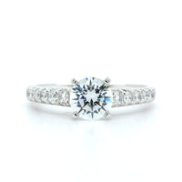 Platinum 10-Stone Engagement Ring Setting