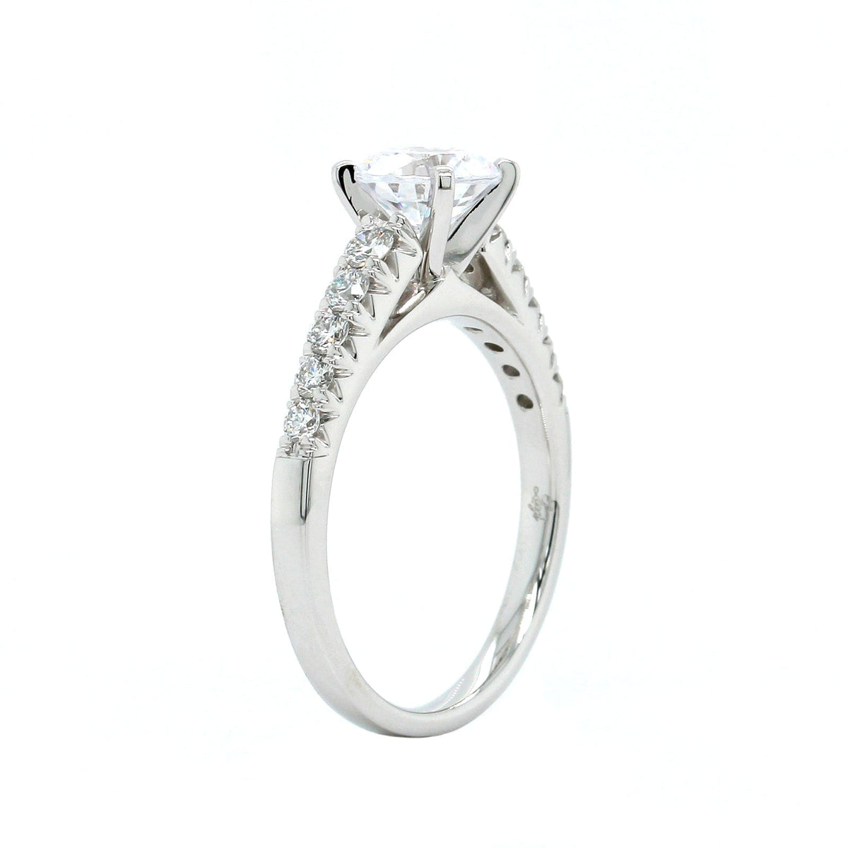 Platinum 10-Stone Engagement Ring Setting