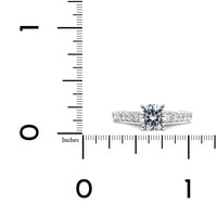 Platinum 10-Stone Engagement Ring Setting