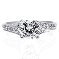 Platinum Split Shank Engagement Ring Setting