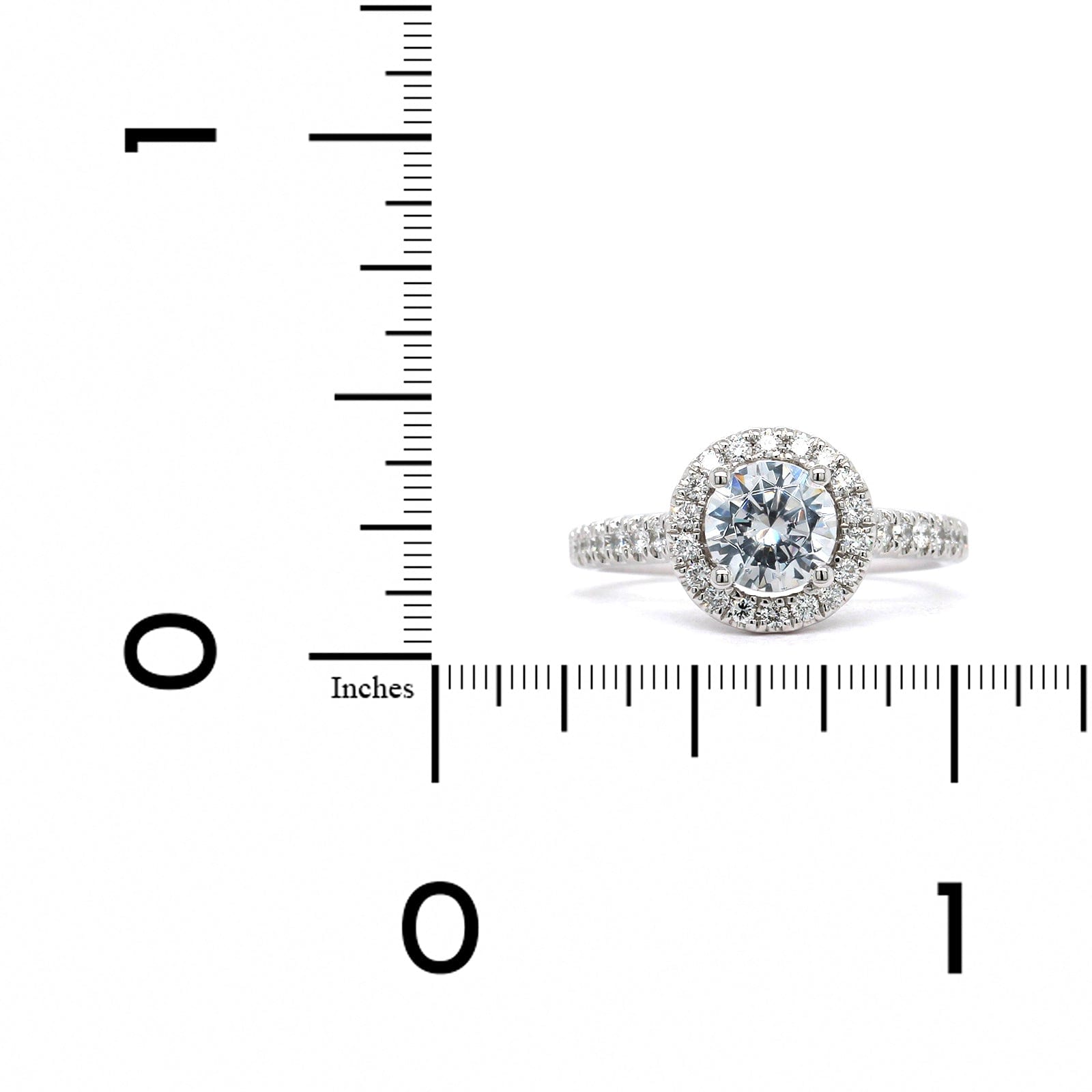 Platinum Diamond Halo Engagement Ring Setting