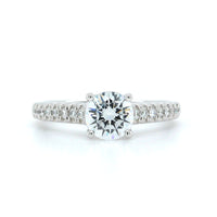 Platinum Pave Diamond Engagement Ring Setting