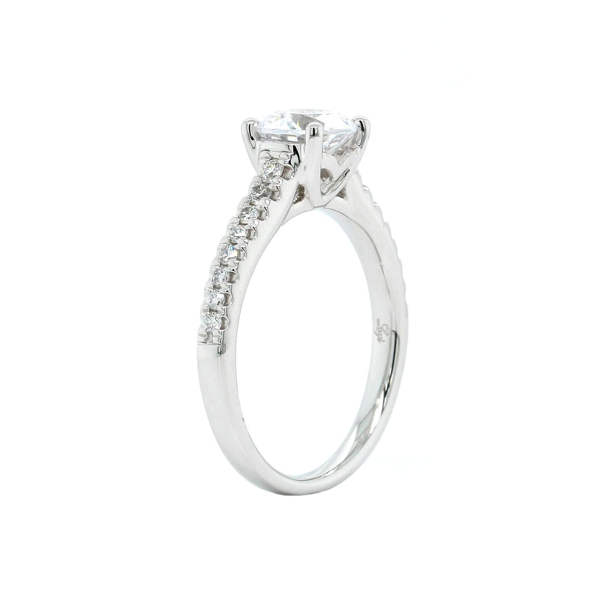 Platinum Pave Diamond Engagement Ring Setting