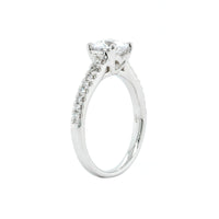 Platinum Pave Diamond Engagement Ring Setting