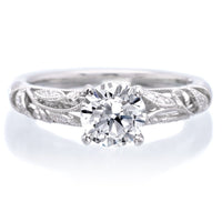 Platinum Vintage Inspired Designer Engagement Ring
