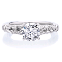 Platinum Vintage Engagement Ring Setting