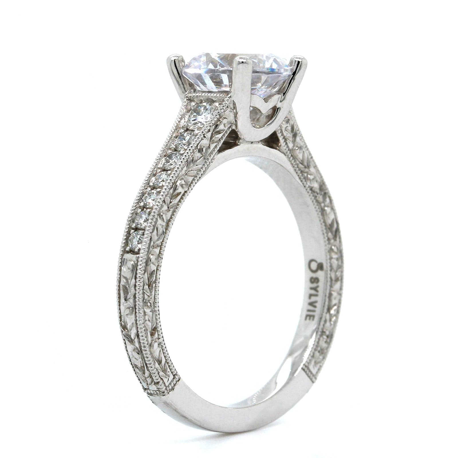 Platinum Diamond Vintage Inspired Engagement Ring Setting
