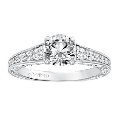 18K White Gold Hattie Engagement Ring Setting