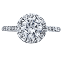 Platinum Diamond Halo Engagement Ring