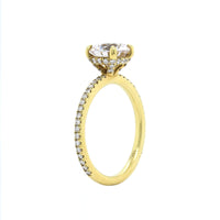 18K Yellow Gold Diamond Engagement Ring Setting