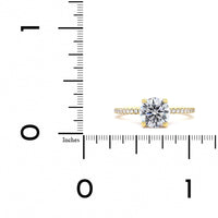 18K Yellow Gold Diamond Engagement Ring Setting