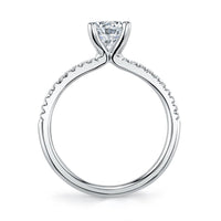 Platinum Diamond Sides Engagement Ring Setting