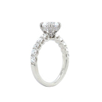 Platinum Hidden Halo Diamond Engagement Ring Setting