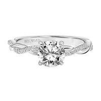 Platinum Twisted Diamond Band