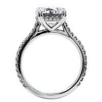 Platinum Double V Prong Diamond Engagement Ring Setting, Platinum, Long's Jewelers
