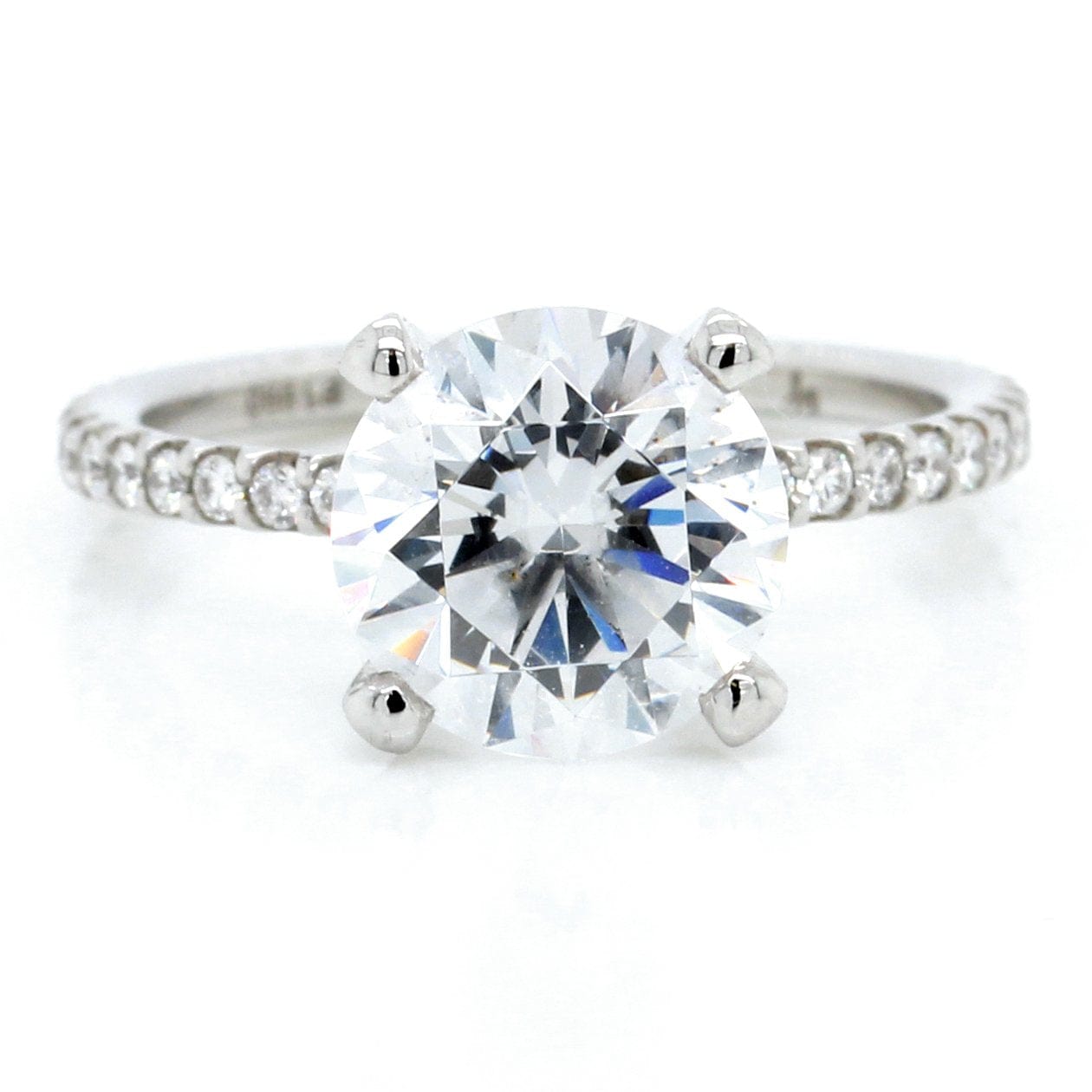 Platinum 4 Prong Engagement Ring Setting