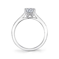 18K White Gold Vintage Style Engagement Ring Setting