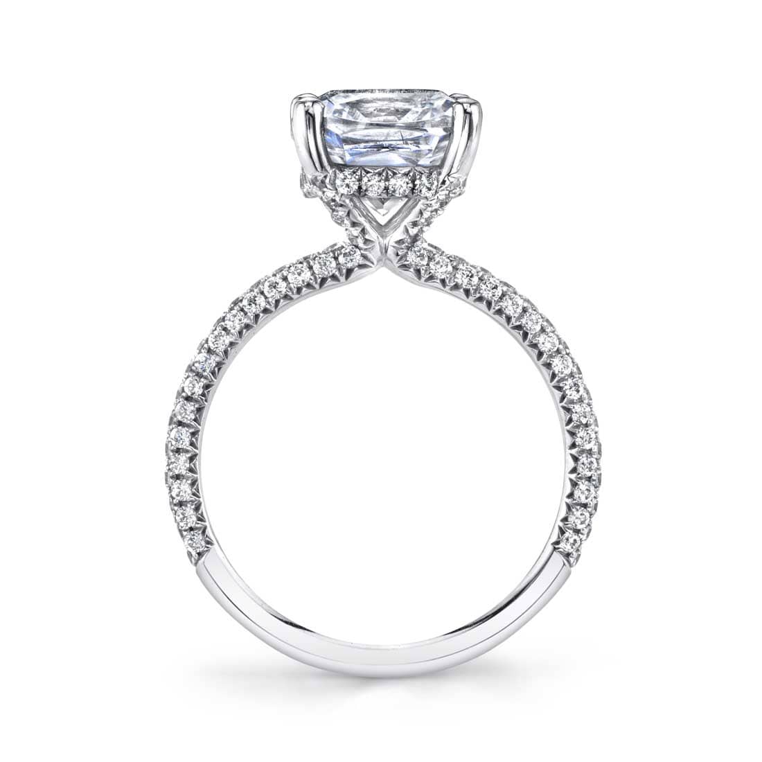 18K White Gold 4 Prong Diamond Engagement Ring Setting