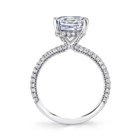 18K White Gold 4 Prong Diamond Engagement Ring Setting