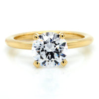 18K Yellow Gold Four-Prong Engagement Ring