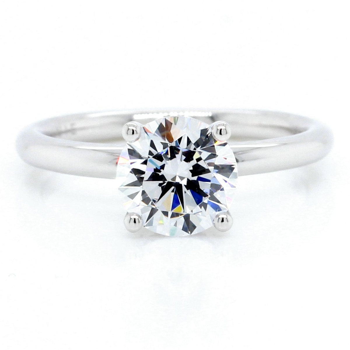 18K White Gold Solitaire Diamond Engagement Ring