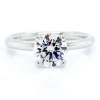 18K White Gold Solitaire Diamond Engagement Ring