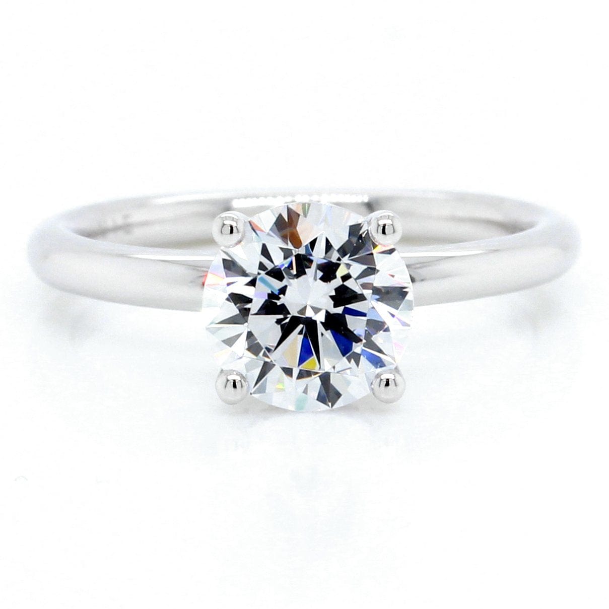 18K White Gold Solitaire Diamond Engagement Ring
