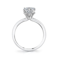 18K White Gold Solitaire Diamond Engagement Ring Setting