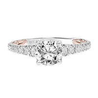 18K White and Rose Gold Engagement Ring