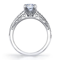 18K White Gold Diamond Engagement Ring Setting