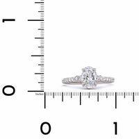 18K White Gold Oval Diamond Engagement Ring Setting