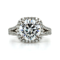 Platinum 4 Prong Diamond Engagement Ring Setting