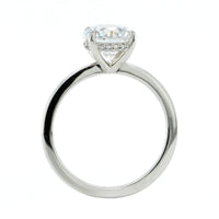 Platinum Solitaire Hidden Halo Engagement Ring Setting