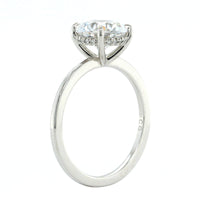 Platinum Solitaire Hidden Halo Engagement Ring Setting