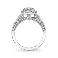 Platinum Vintage Style Engagement Ring Setting