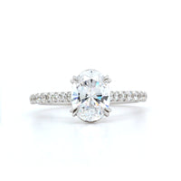 18K White Gold Diamond Engagement Ring Setting