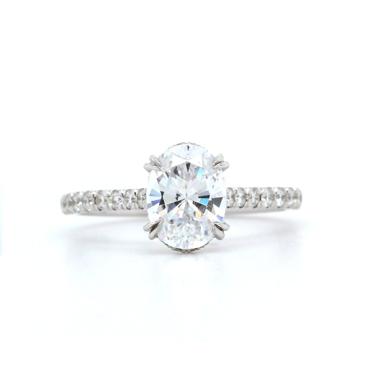 18K White Gold Diamond Engagement Ring Setting